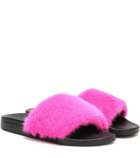 givenchy mink slides pink|Givenchy pink jelly sandals.